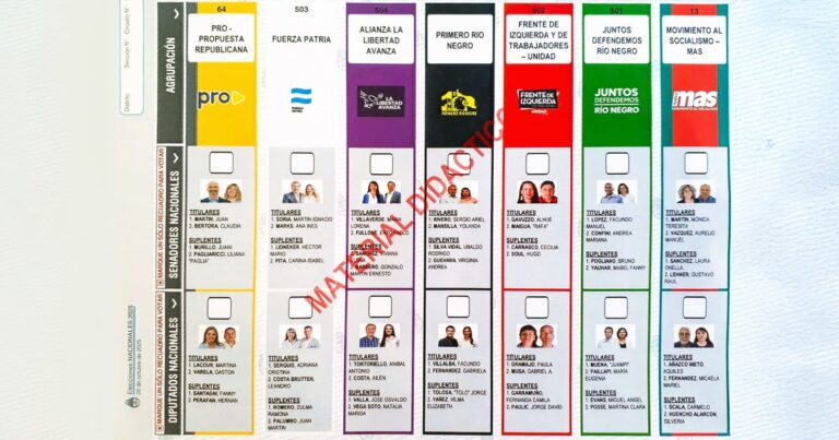 Boleta única en Río Negro: así se define la oferta electoral para las legislativas del 26 de octubre.