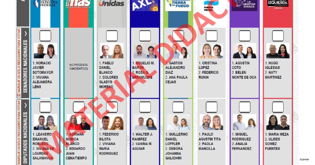 Boleta única en Tierra del Fuego: conoce el orden de los candidatos para las elecciones legislativas del 26 de octubre. ¡Detalles sobre las listas y los pesos pesados que competirán en esta histórica votación!