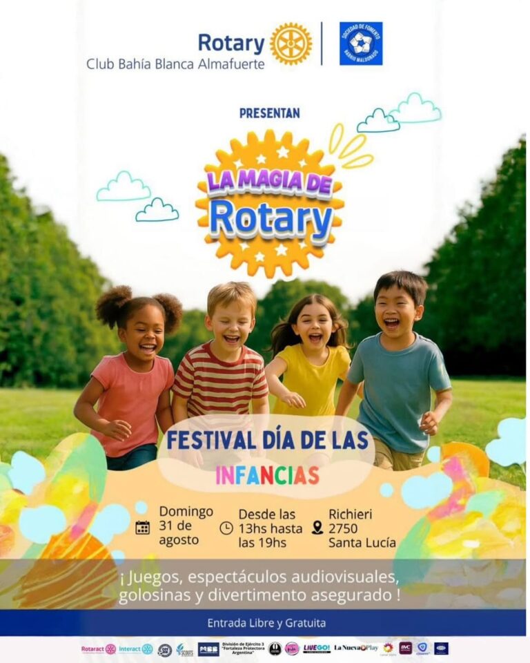 Festival del Día de las Infancias: diversión y solidaridad con Rotary Club Almafuerte.