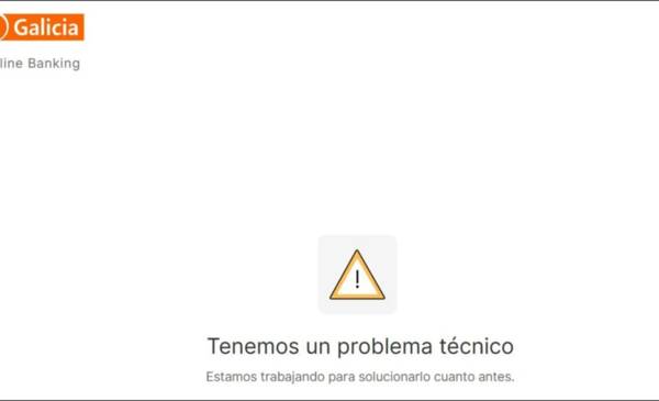 Clientes furiosos: Banco Galicia enfrenta caída de sus aplicaciones y Office Banking sin poder acceder a su dinero.