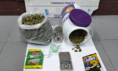 Detienen a hombre por venta de marihuana en allanamiento en Bahía Blanca.