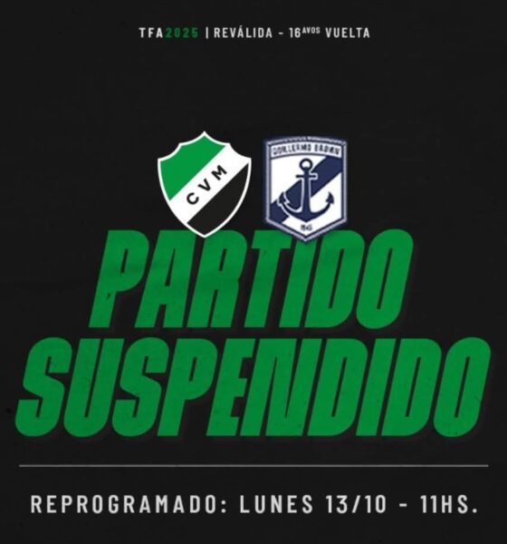 Partido entre Villa Mitre y Brown de Madryn se reprograma para el lunes