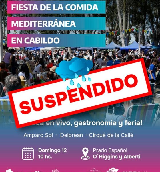 Fiesta de la Comida Mediterránea en Cabildo suspendida por pronóstico del tiempo