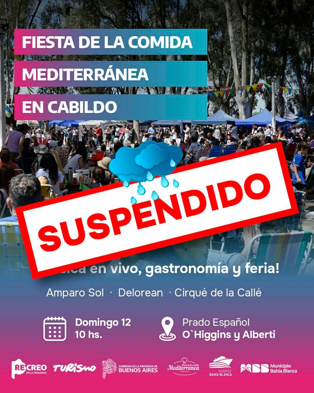 Fiesta de la Comida Mediterránea en Cabildo suspendida por pronóstico del tiempo