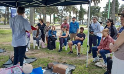 Jornada de promoción y prevención: actividades en la plaza por el Día del Corazón.