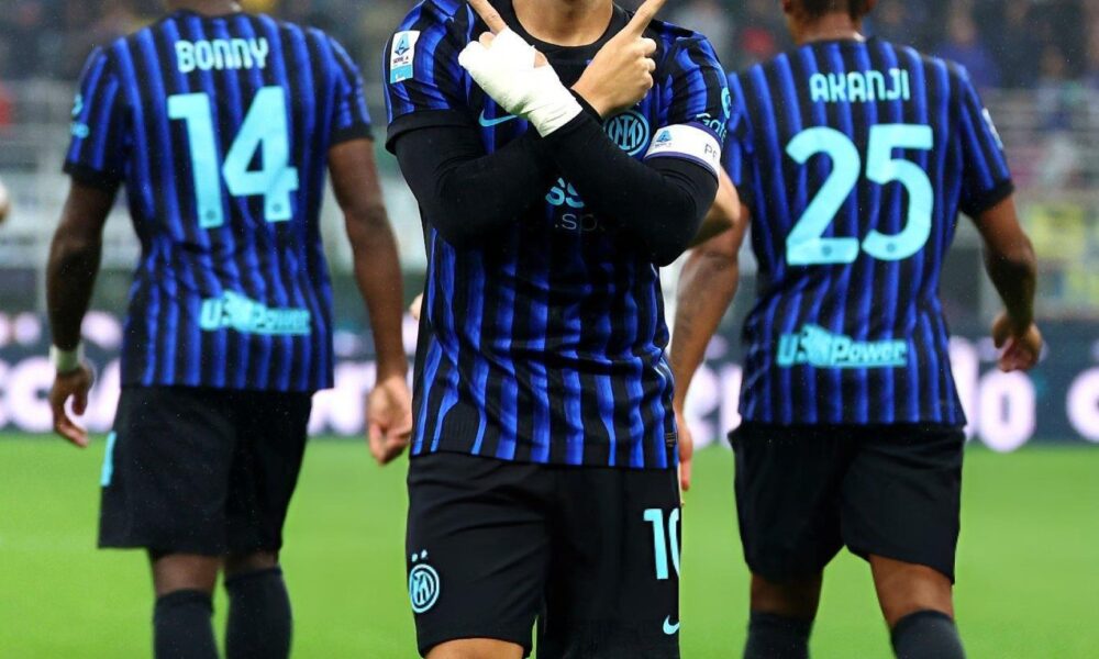 Lautaro Martínez asciende al top 5 de goleadores históricos del Inter con su último tanto en la Serie A.