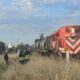 Estado de salud de la mujer atropellada por un tren de carga