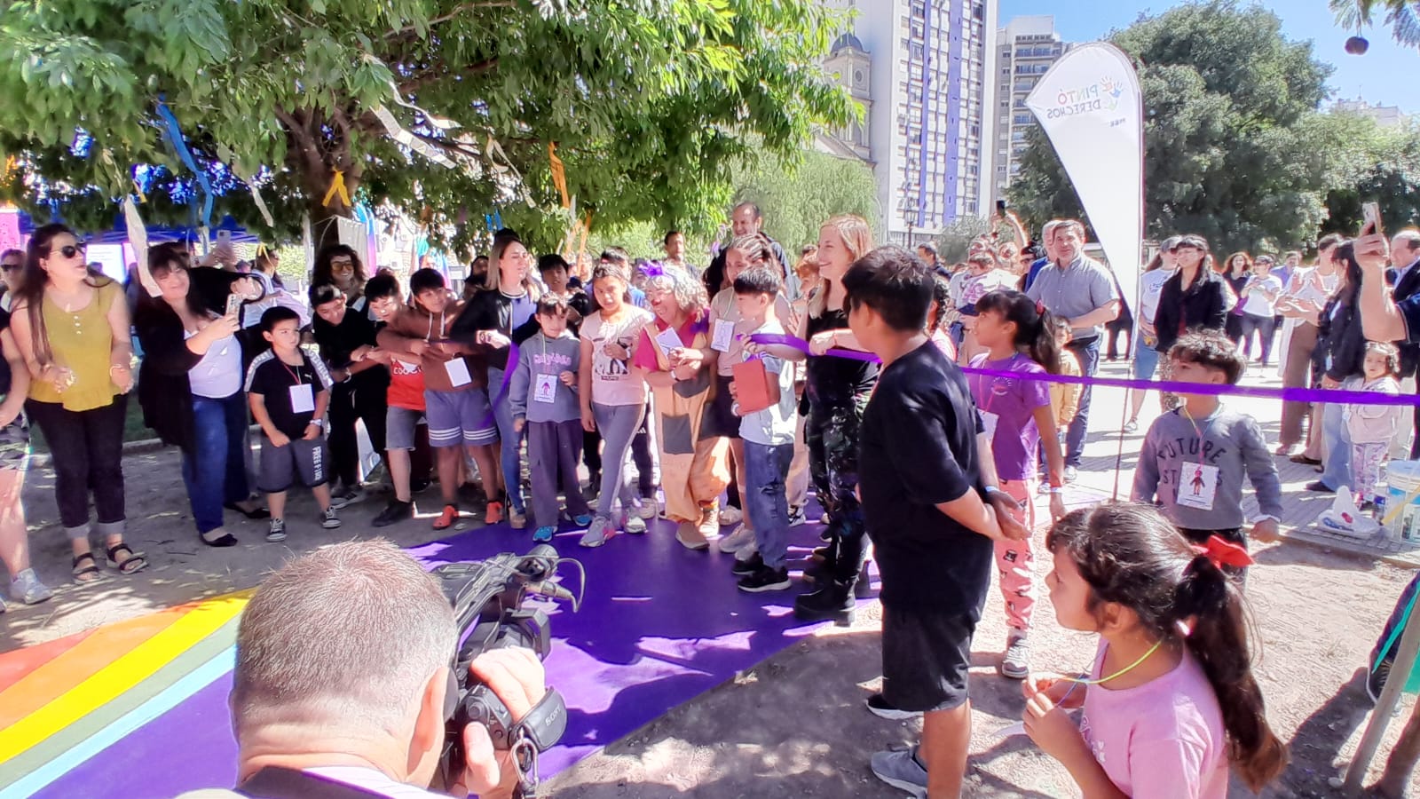 Inauguración del Camino de los Derechos en la Plaza Rivadavia