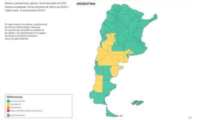 Alerta amarilla en el sudoeste que se espera para las próximas horas