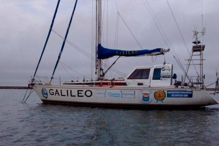 El velero Galileo recrea la ruta histórica de Piedrabuena hacia las Malvinas