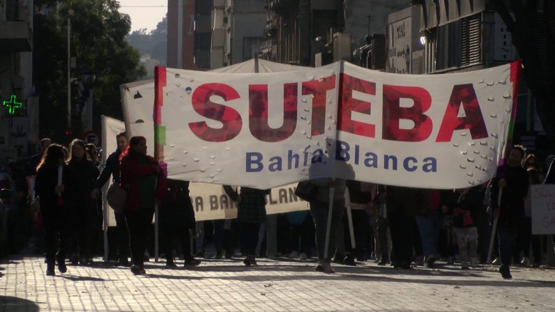 Suteba convoca a paro y protesta en Bahía Blanca para cerrar el año escolar