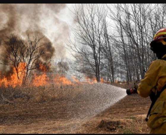 Jornada crítica para Bomberos de Sierra de la Ventana: combaten dos incendios forestales simultáneos