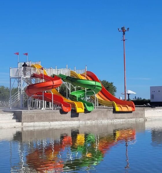 Así son los toboganes de la pileta del Balneario Maldonado