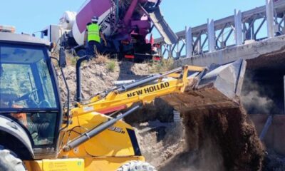 Transito cortado por reparaciones en el puente bailey de la ruta 3