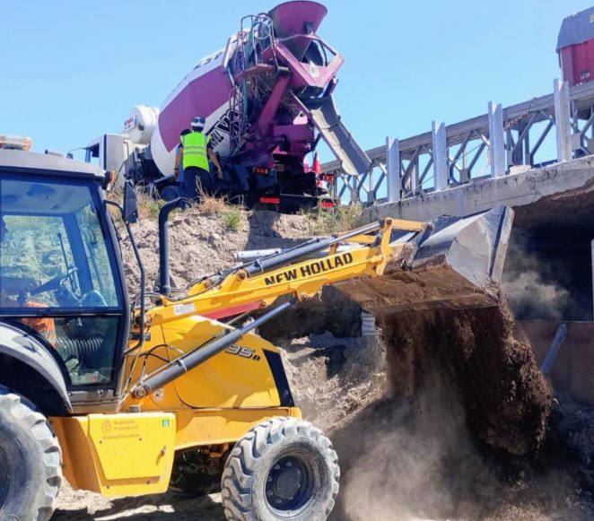 Transito cortado por reparaciones en el puente bailey de la ruta 3