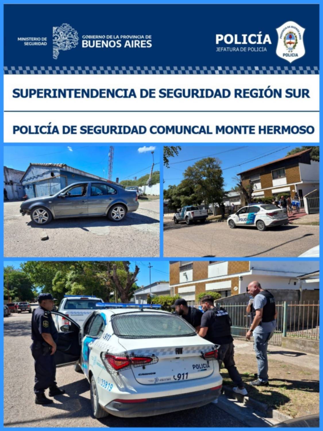 Monte Hermoso: detienen a cuatro sospechosos de un importante robo en Santa Rosa