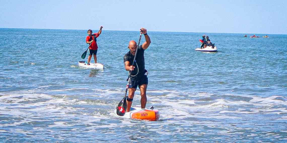 Monte Hermoso recibió la apertura del circuito nacional de SUP Race con doble jornada en el mar