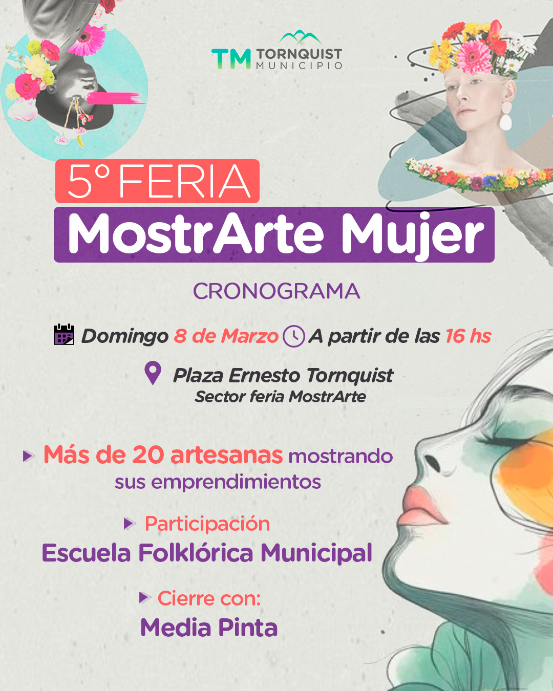 8 de marzo: 5° Feria ‘MostrArte Mujer’ en Tornquist
