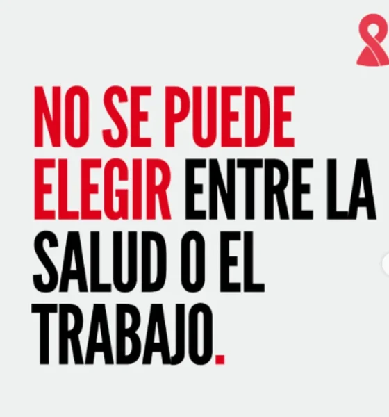 “Sin salud no se puede trabajar”, dice un comunicado de la Fundación Huésped