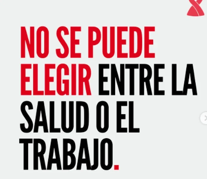 “Sin salud no se puede trabajar”, dice un comunicado de la Fundación Huésped