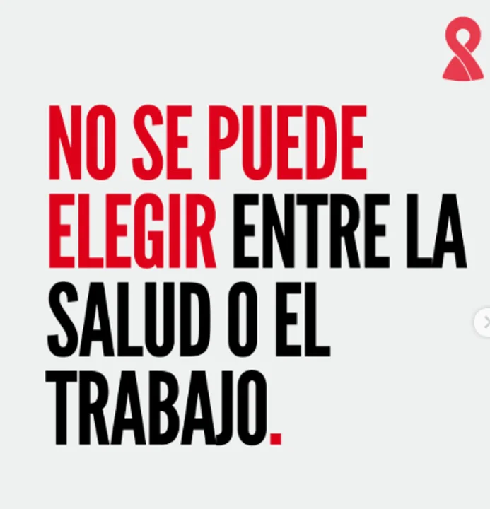 “Sin salud no se puede trabajar”, dice un comunicado de la Fundación Huésped