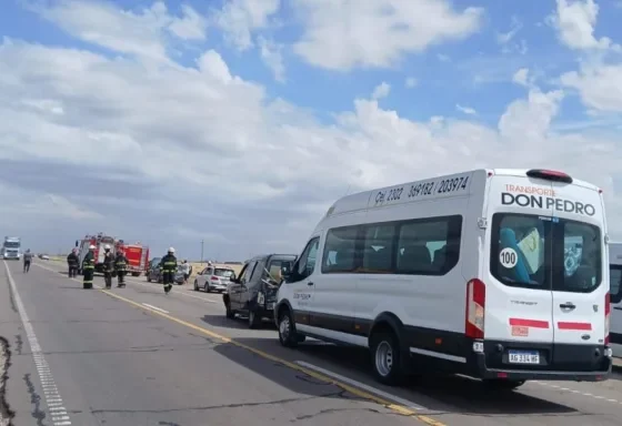 Cuatro vehículo chocaron en la ruta 33 cerca de Tornquist