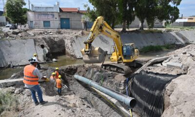 Avanzan los trabajos en los puentes de Don Bosco y Pampa Central sobre el canal Maldonado