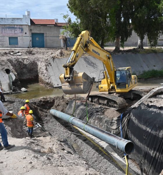 Avanzan los trabajos en los puentes de Don Bosco y Pampa Central sobre el canal Maldonado