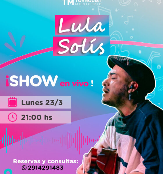 Lula Solis se presenta en el Centro Cultural de Sierra de la Ventana