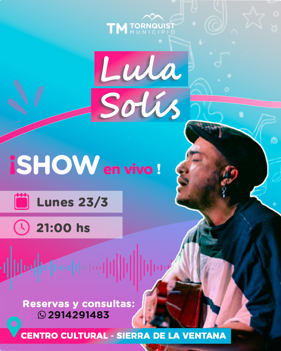 Lula Solis se presenta en el Centro Cultural de Sierra de la Ventana