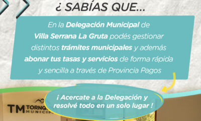 La Delegación Municipal de Villa Serrana La Gruta permite realizar trámites y pagos