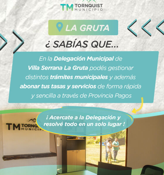 La Delegación Municipal de Villa Serrana La Gruta permite realizar trámites y pagos