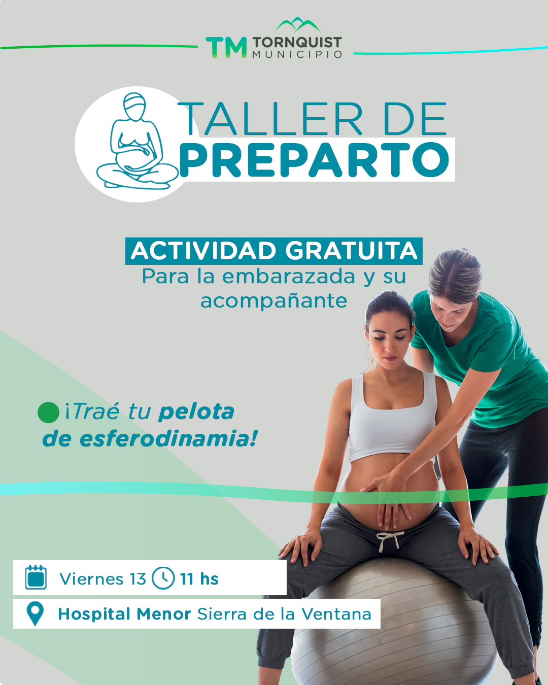 Salud: se realizará un taller de preparto en el Hospital Menor de Sierra de la Ventana