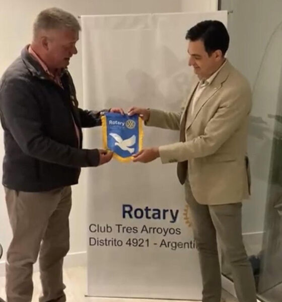El Rotary Club Tres Arroyos fortaleció vínculos con la visita del gobernador del Distrito 4921