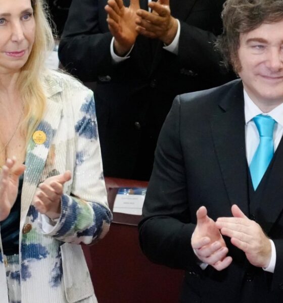 Karina empujó a un periodista chileno que quiso acercarse a Milei