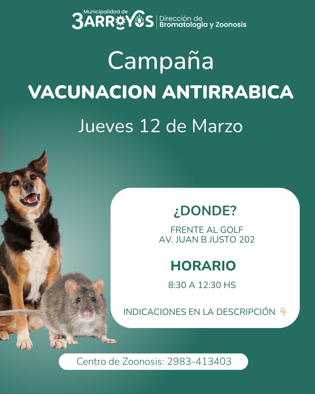 Campaña de vacunación antirrábica frente al Golf: una cita clave para la salud animal