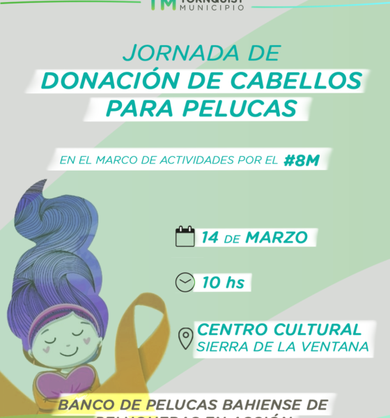 Jornada solidaria en Sierra de la Ventana: Donación de cabellos para pelucas