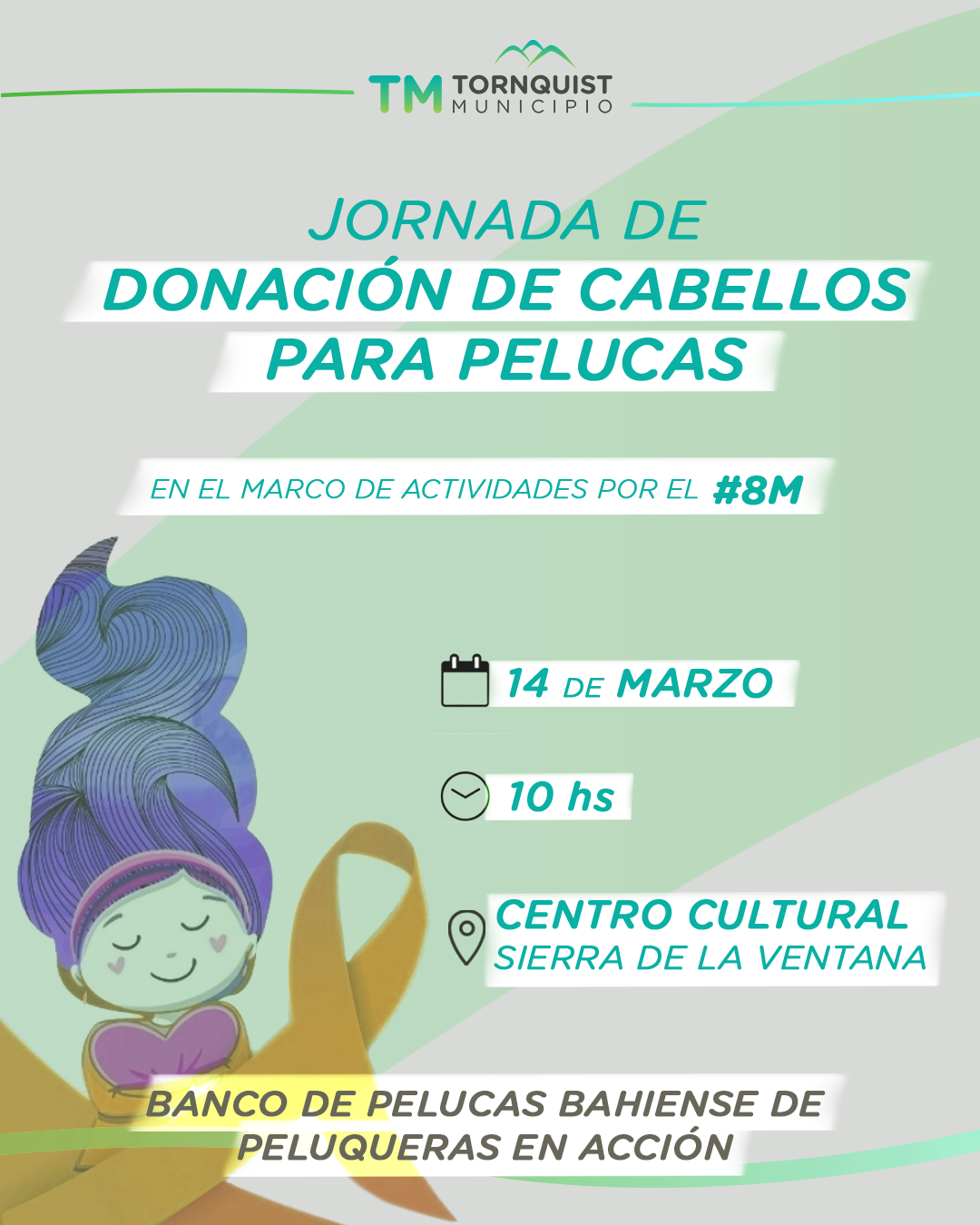 Jornada solidaria en Sierra de la Ventana: Donación de cabellos para pelucas