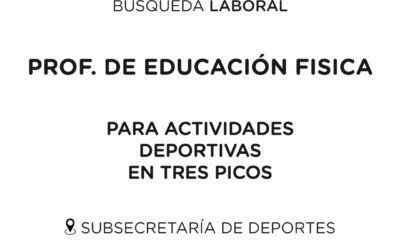 Búsqueda laboral: Profesor/a de Educación Física