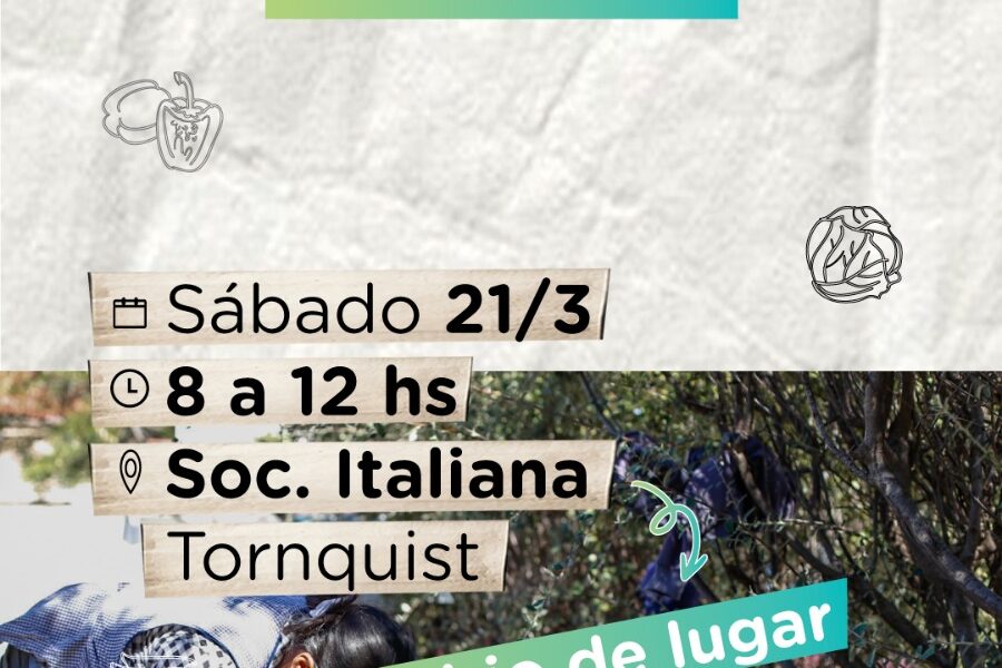 Cambio de lugar para la feria municipal distrital en Tornquist por pronóstico de lluvias