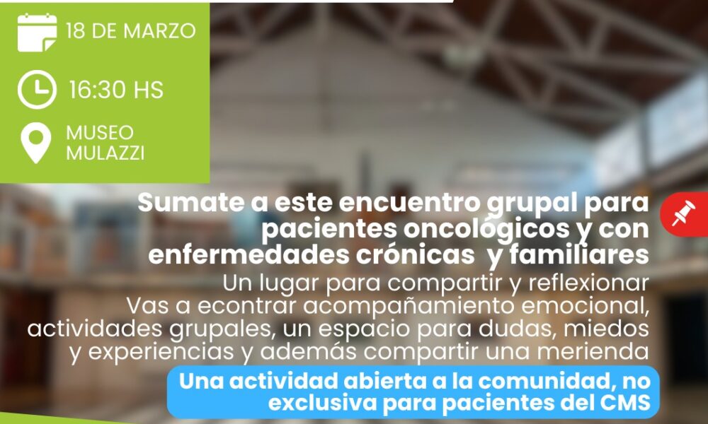 Salud y comunidad: retoman los encuentros para pacientes oncológicos en el Museo Mulazzi
