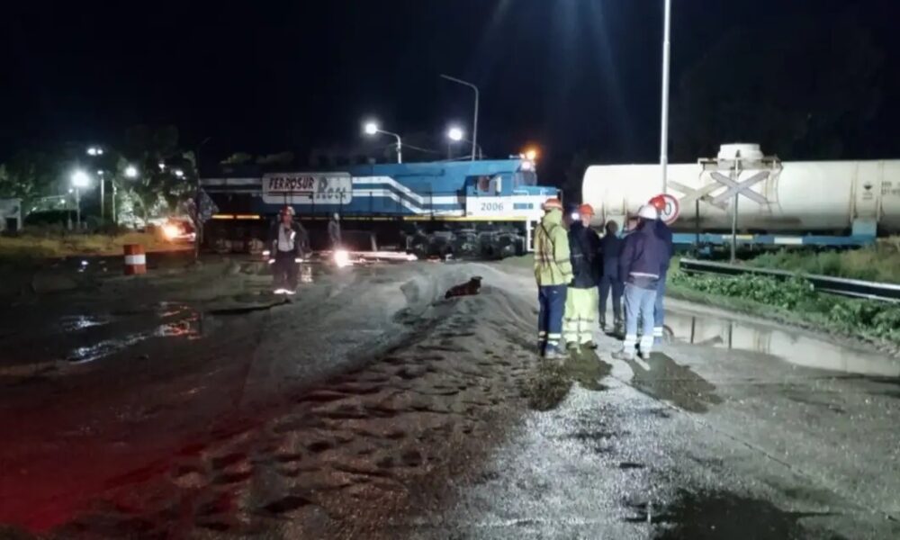 Chocó un tren de carga y un camión en Bahía Blanca