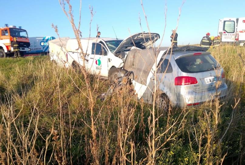 Tragedia en la ruta 33: tres muertos y un herido tras un choque frontal cerca de Guaminí