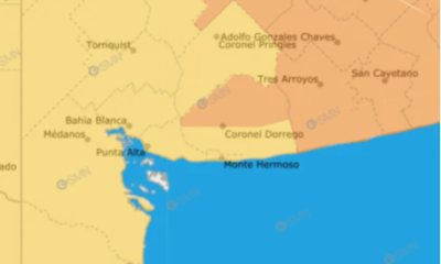 El Servicio Meteorológico ratificó un doble alerta amarillo para Bahía Blanca y la región