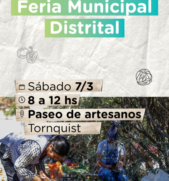 Feria Municipal Distrital, este sábado en Tornquist