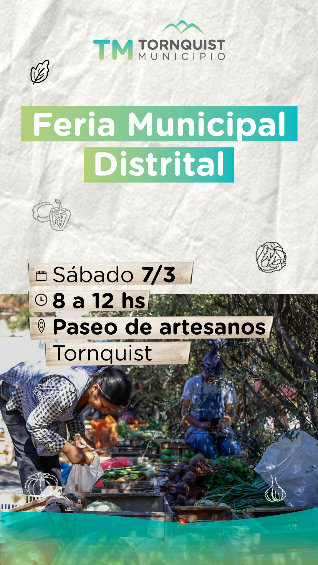 Feria Municipal Distrital, este sábado en Tornquist