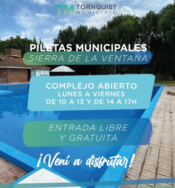 El Complejo de Piscinas de Sierra de la Ventana permanecerá abierto durante marzo