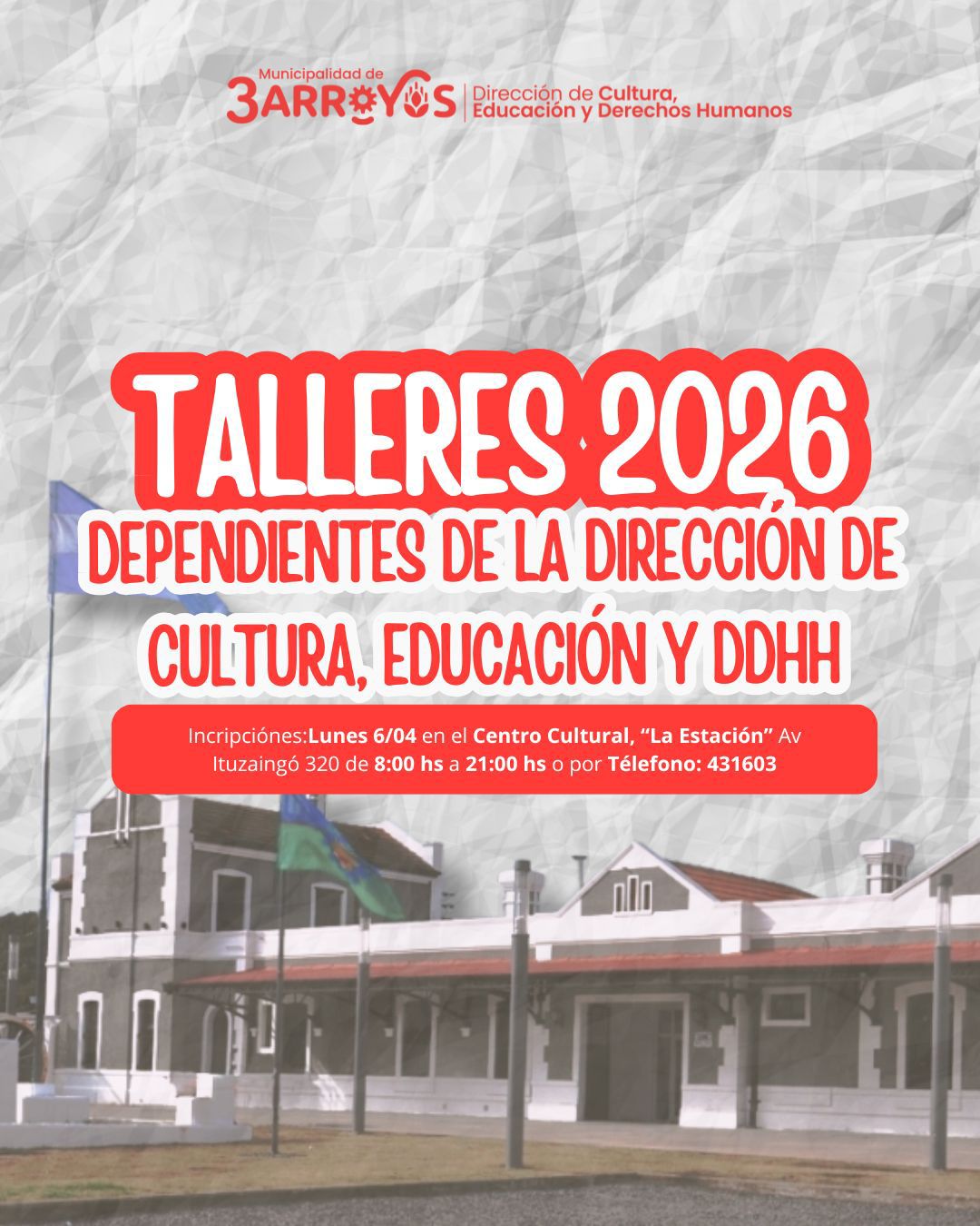 El Centro Cultural La Estación abre sus inscripciones para una variada oferta de talleres gratuitos