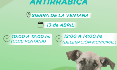 Continúan las jornadas de vacunación antirrábica en Sierra de la Ventana