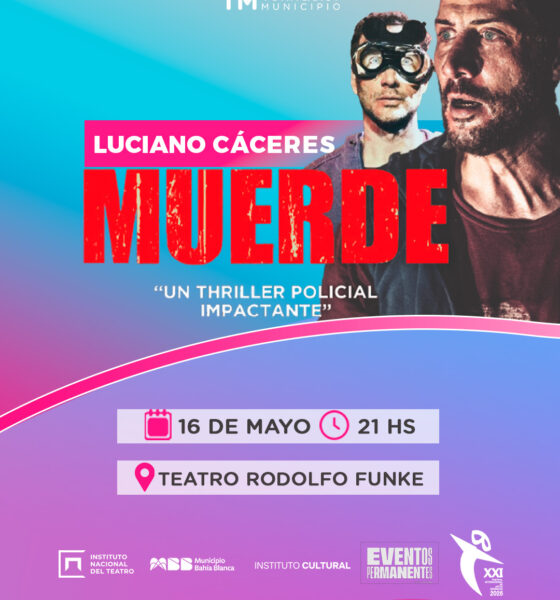 Luciano Cáceres llega a Tornquist con su unipersonal Muerde